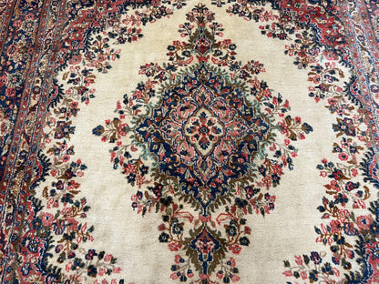 Persian Rug Hand Knotted Wool Hamadan 9x10 Antique Oriental Carpet