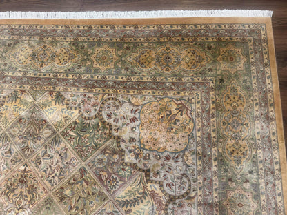 Pak Persian Rug 9x12 Hand Knotted Wool Diamond Panel Design