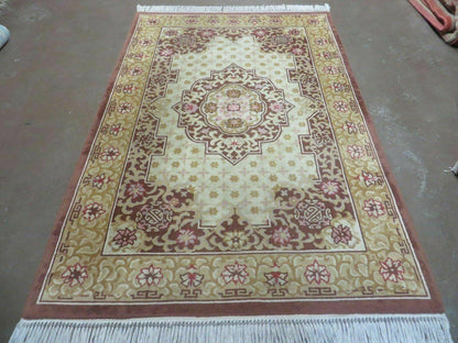 Vintage Chinese Wool Rug 4x6