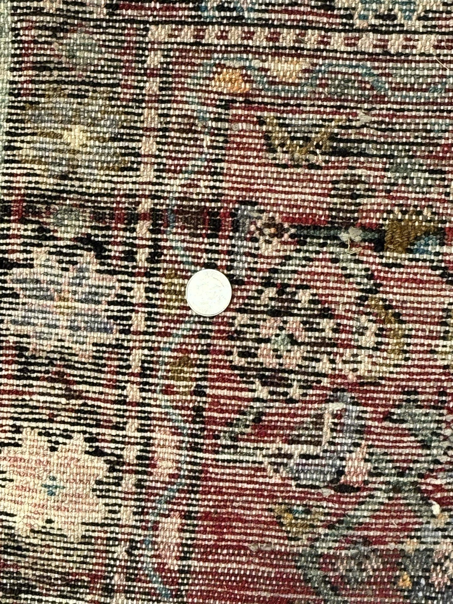 Red Persian Rug 4x7, Village Rug, Wool Vintage Carpet