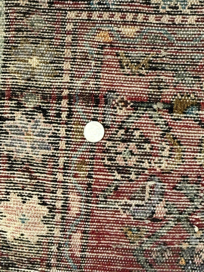 Red Persian Rug 4x7, Village Rug, Wool Vintage Carpet