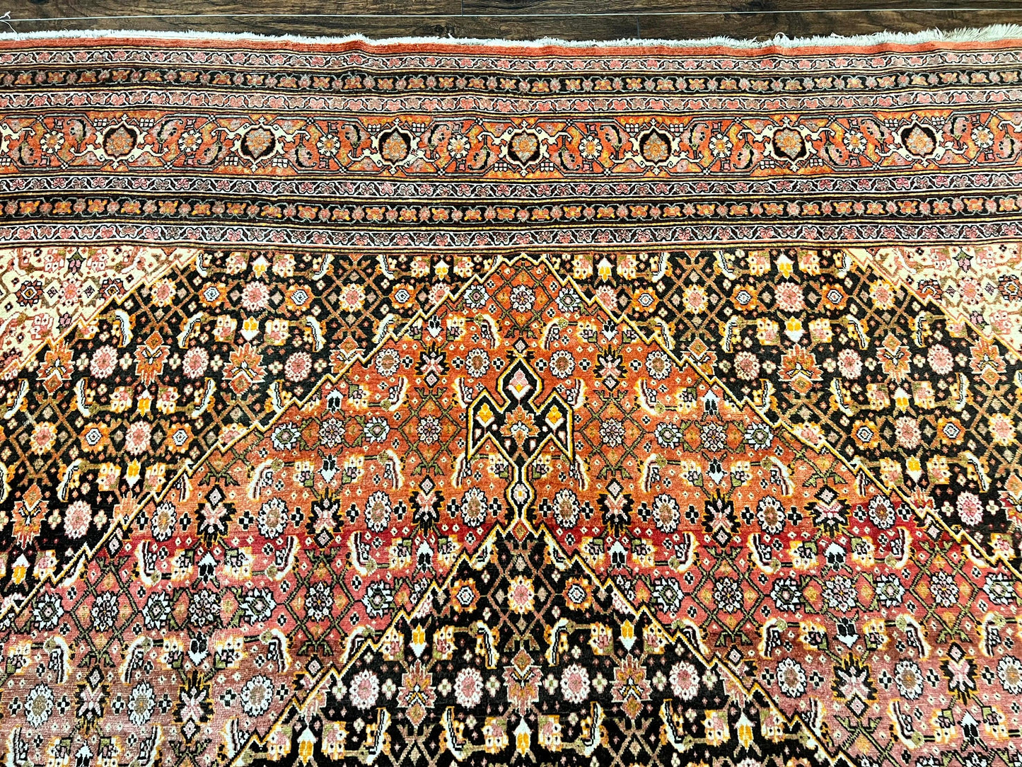 Rare Antique Persian Tabriz Rug 9x12, Red, Handmade, Wool