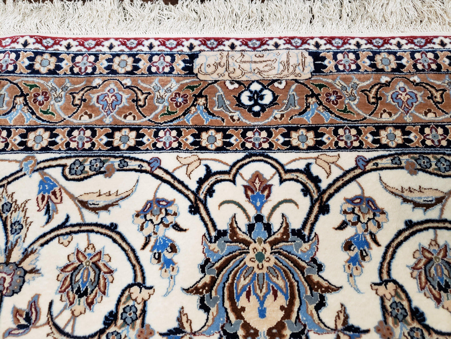 Persian Nain Rug 11x15 – Wool on Silk, Hand-Knotted, Signed Masterpiece