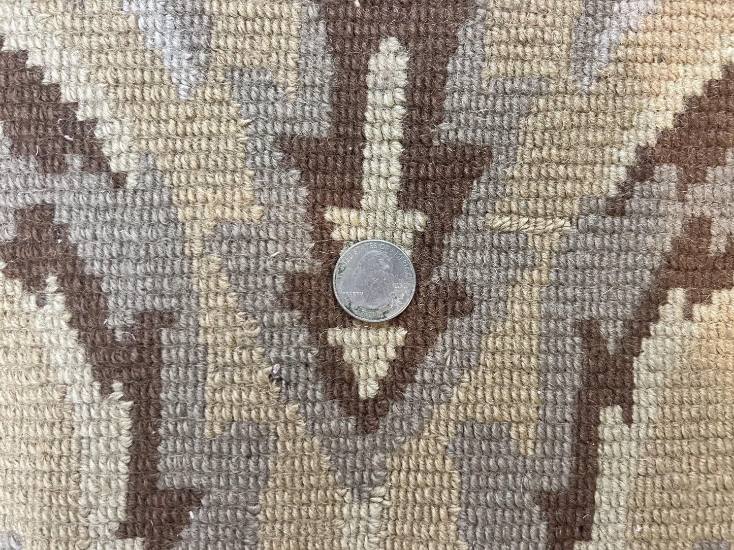 Tibetan Rug Oval 8 By 10 Wool Handmade French Aubusson Design Vintage Carpet