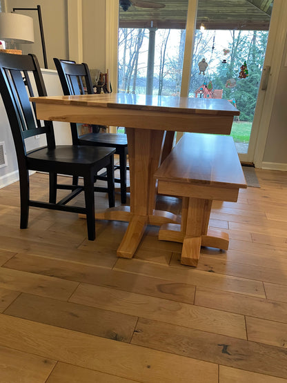 Solid Wood Dining Table Terresa Style Custom Made In Maple Or Oak