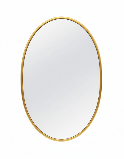 Miroir ovale - Miroir mural ovale en laiton