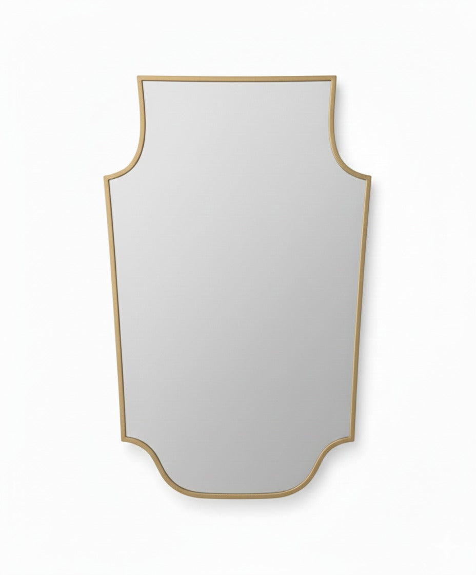 Grand Chateau crest mirror isolated on white background