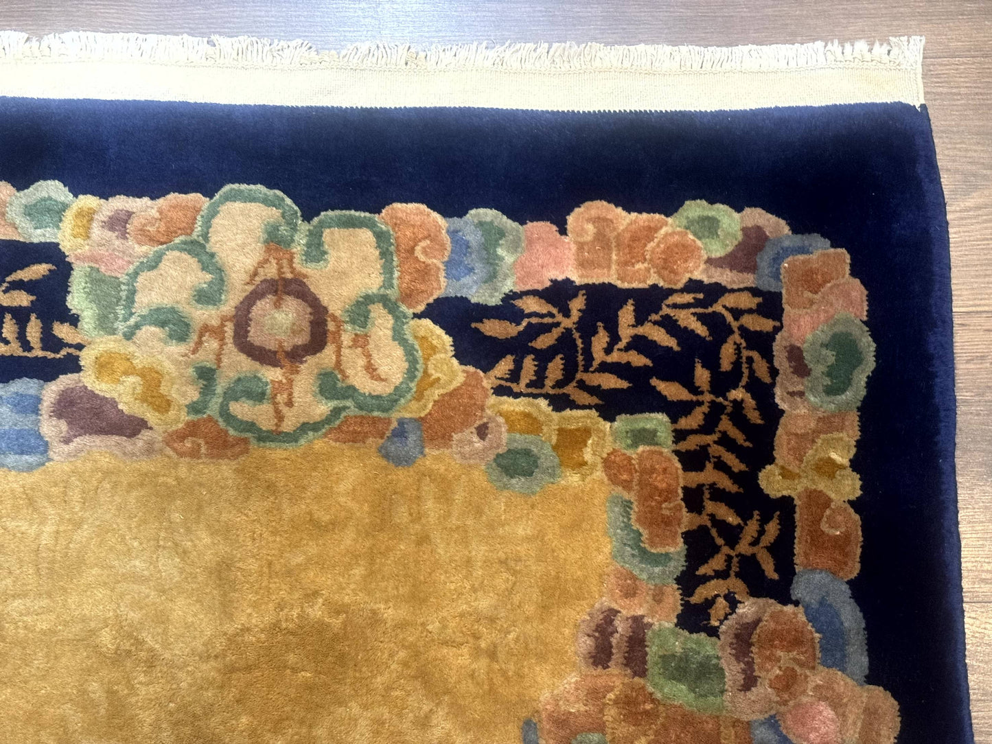 Chinese Wool Rug 3x5 Handmade Vintage Carpet Peking Style Handcrafted