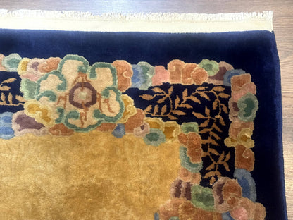 Chinese Wool Rug 3x5 Handmade Vintage Carpet Peking Style Handcrafted