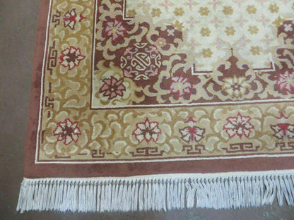 Vintage Chinese Wool Rug 4x6