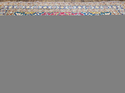 Turkish Sivas Area Rug Hand Knotted 8x11 Vintage Red Wool Oriental Carpet