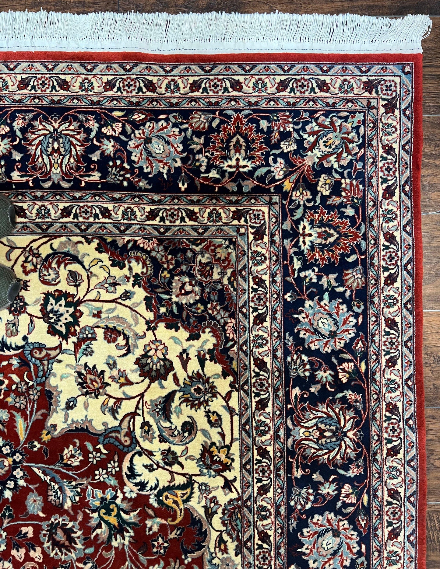 Hand Knotted Persian Rug 7x10 Vintage Wool Floral Medallion Carpet