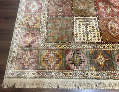 Panel Design Rug 8 x 10.6, Oriental Carpet, Belgium Power Loomed Rug