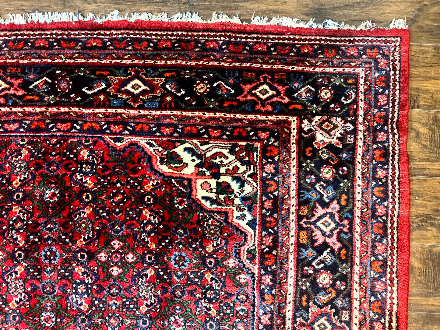 Persian Tribal Rug Hand Knotted Wool Palace Size 11x17 Red Hamadan Dargazin