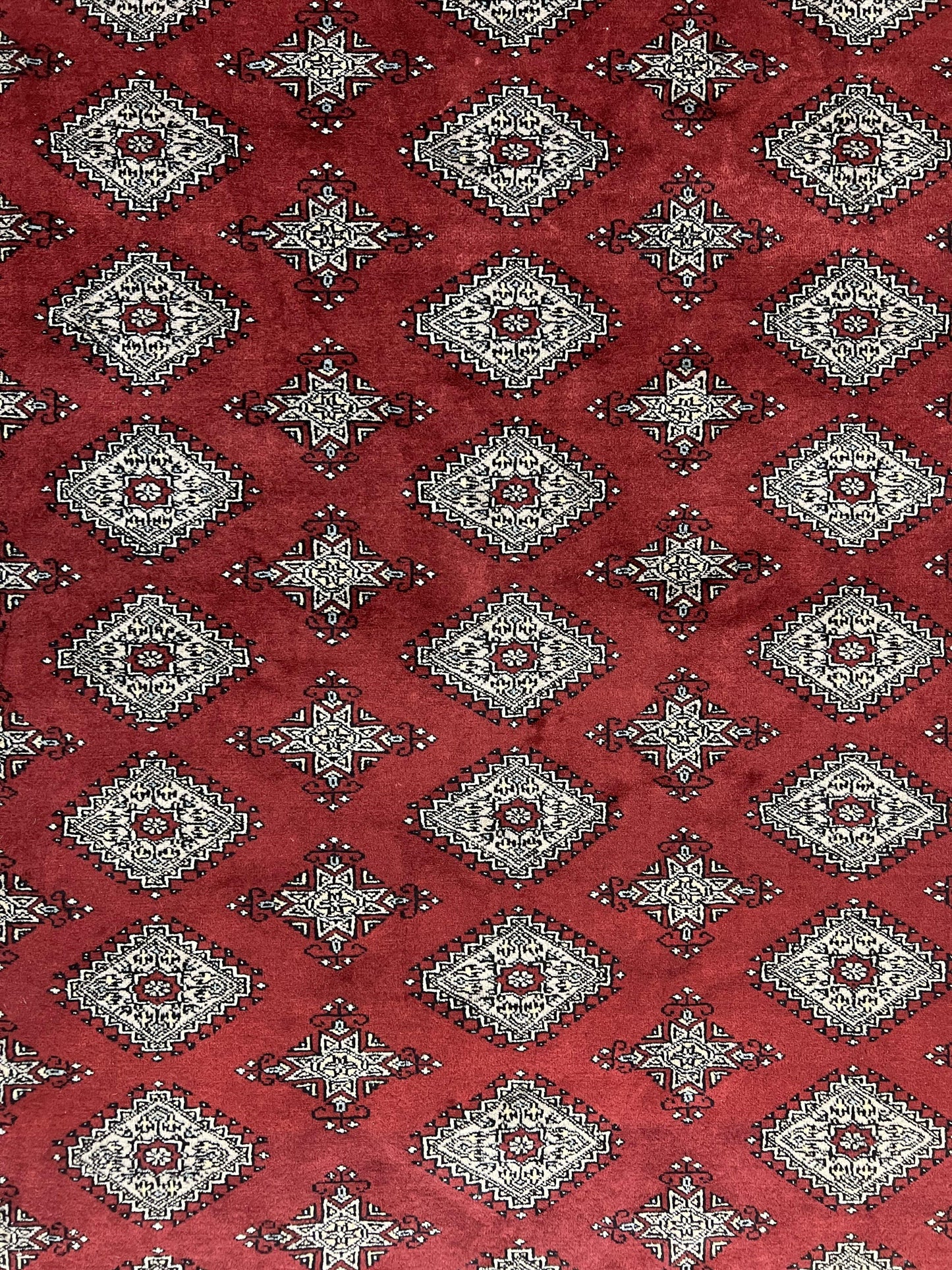 Pakistani Bokhara Rug 6x8 Handmade Wool Turkmen Carpet Vintage Red