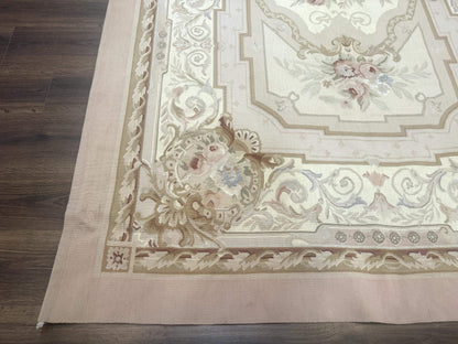 Aubusson Rug 6x9 Vintage Handmade Wool Handknotted European Design