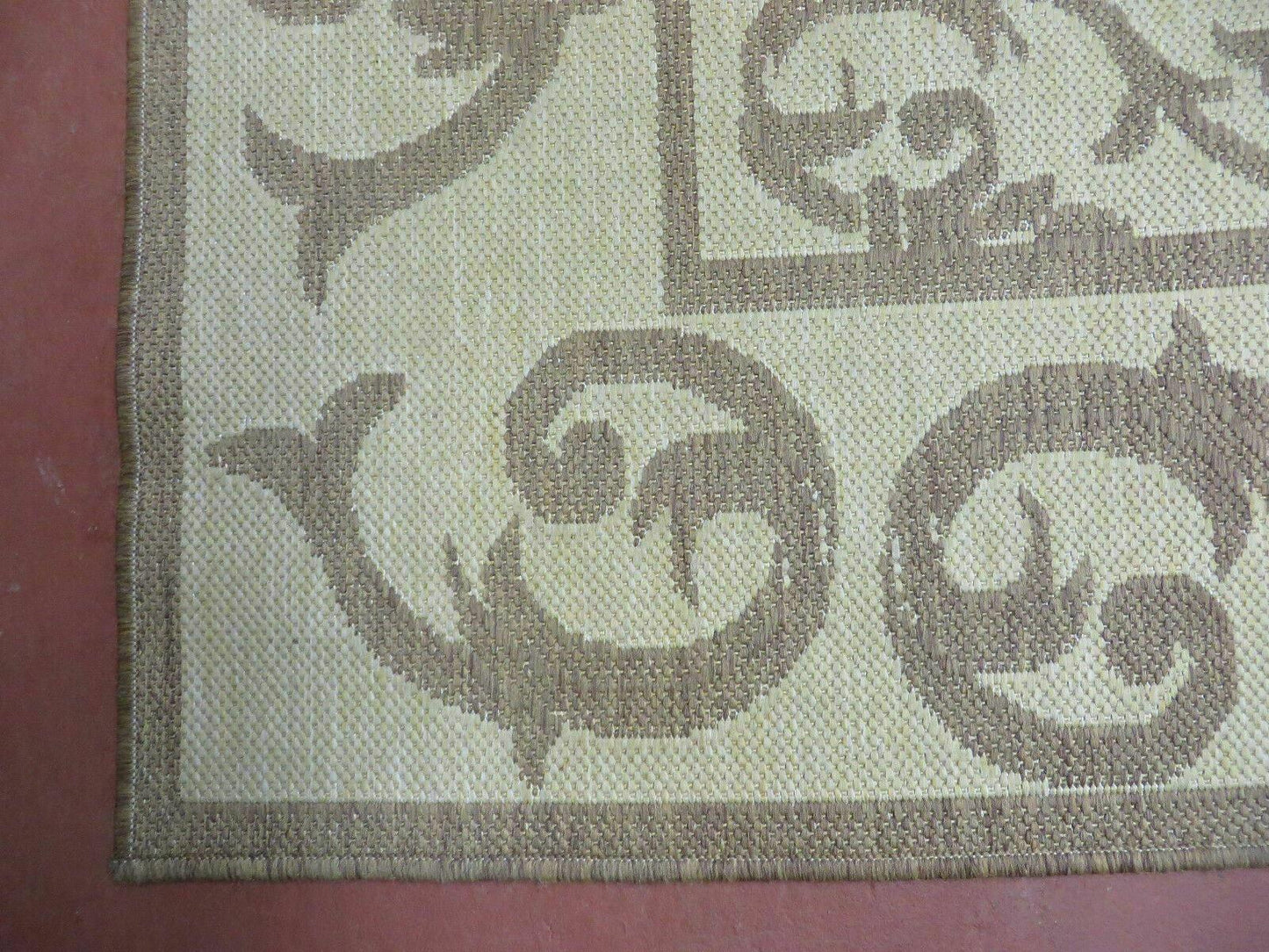 Jute Kilim Rug Natural Fiber Two Sided Flat Weave 5x7 Contemporary Carpet