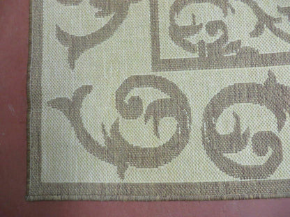 Jute Kilim Rug Natural Fiber Two Sided Flat Weave 5x7 Contemporary Carpet