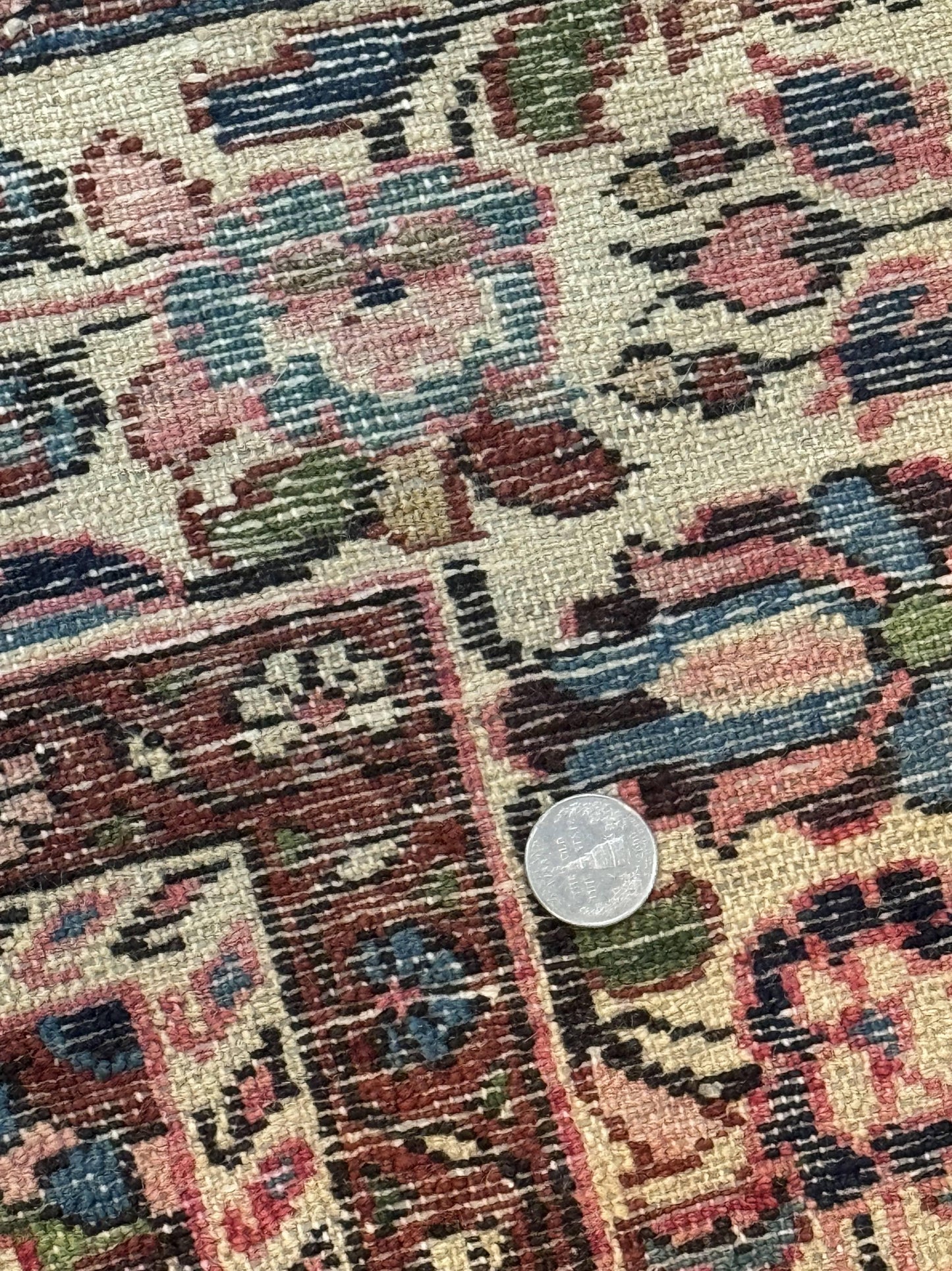 Antique Persian Malayer Rug 4 Ft 7 In By 6 Ft 6 In Hand Knotted Wool Carpet 1920s Tribal Red With Navy Accents