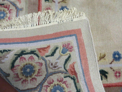 Aubusson Rug Vintage Handmade Wool 8x10