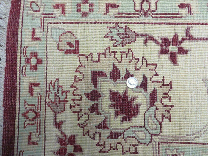 Vintage Handmade Peshawar Agra Chobi Rug 8x10 Handknotted Wool