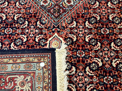 Indo Persian Bijar Rug 6x9 Hand Knotted Wool Carpet Vintage Style