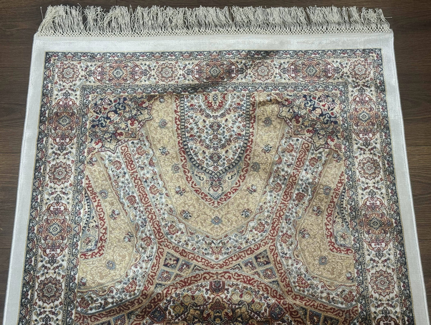 Turkish Silk Runner Rug 2.6 x 13, Dome Design, Hereke Runner, Bamboo Silk, New