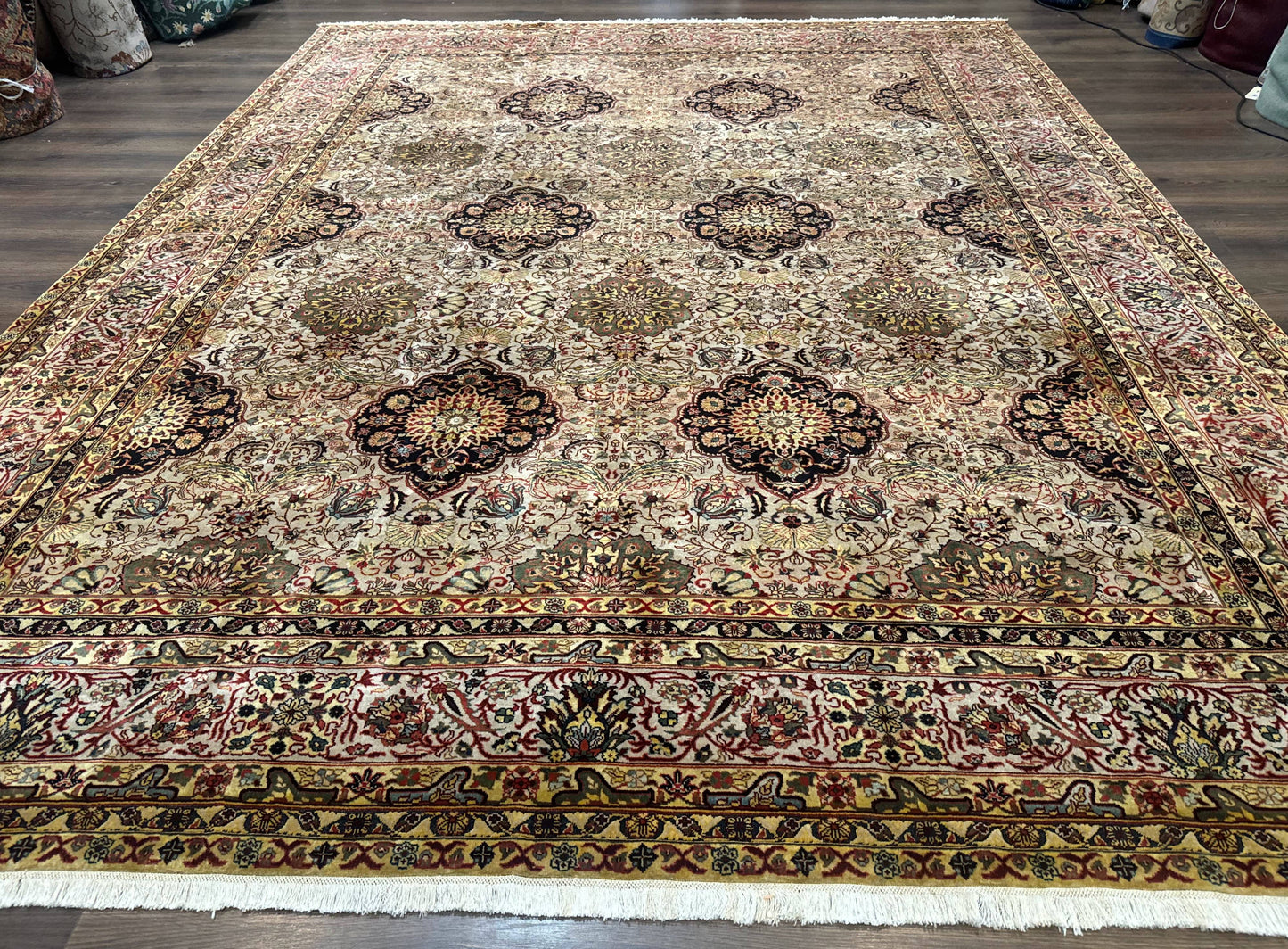 Indian Agra Rug 9x12, Fine Oriental Carpet