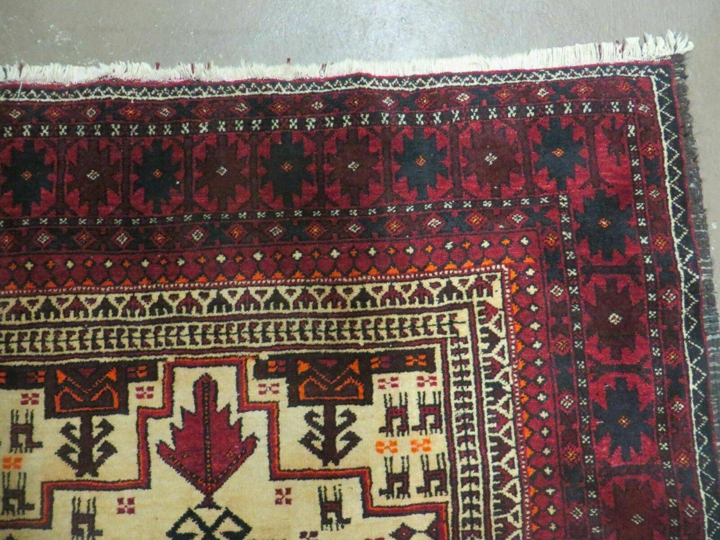 Vintage Turkoman Bokhara Wool Rug Handmade In Pakistan 46 By 82 Inches Natural Colors