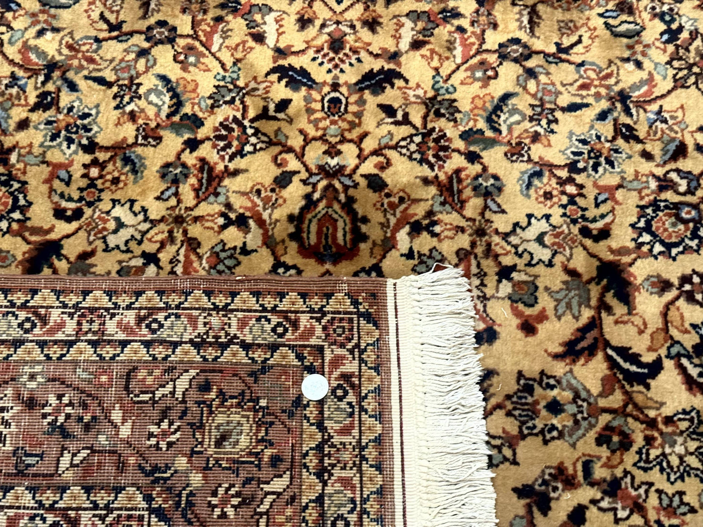 Indo Persian Rug 5x8, Light Tan/Camel, Allover Design