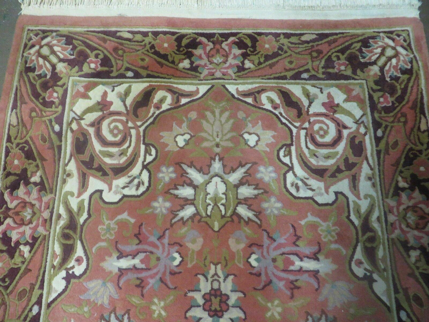 Chinese Wool Rug 3x5 Vintage Handmade Oriental Carpet Floral Medallion