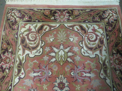 Chinese Wool Rug 3x5 Vintage Handmade Oriental Carpet Floral Medallion