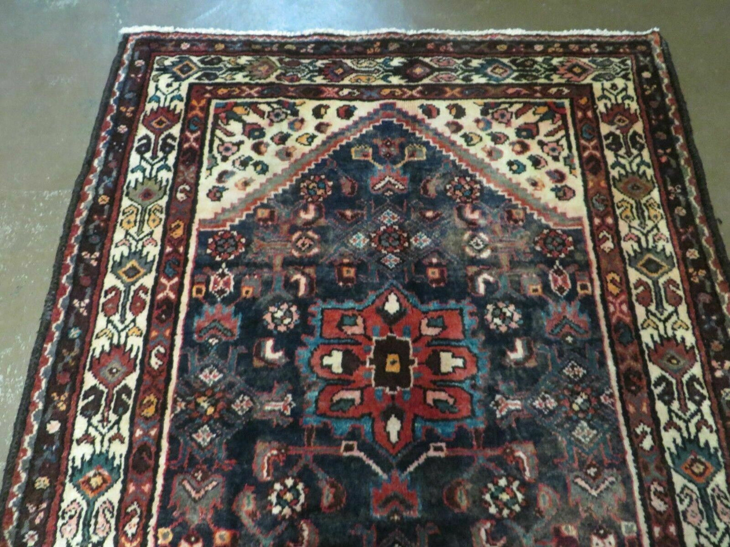 Antique Turkish Wool Runner Rug Handwoven Allover Pattern 3 Ft 6 In By 10 Ft 3 In