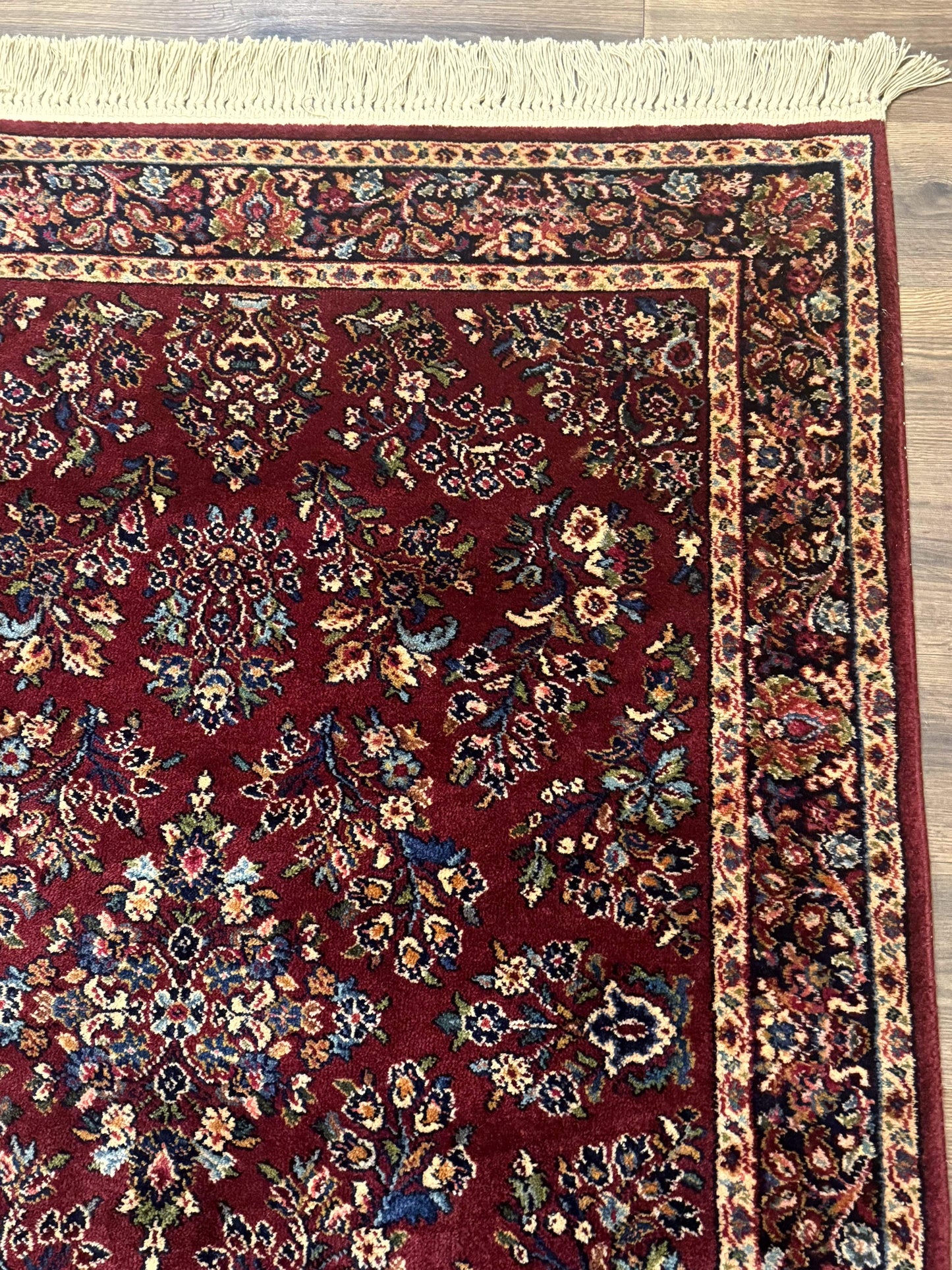 Karastan Rug 4x6 Red Sarouk Wool Pile Vintage 700 Series Discontinued