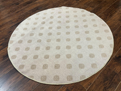 Round Power Loomed Rug 5x5, Contemporary Modern Round Carpet, 5ft Round
