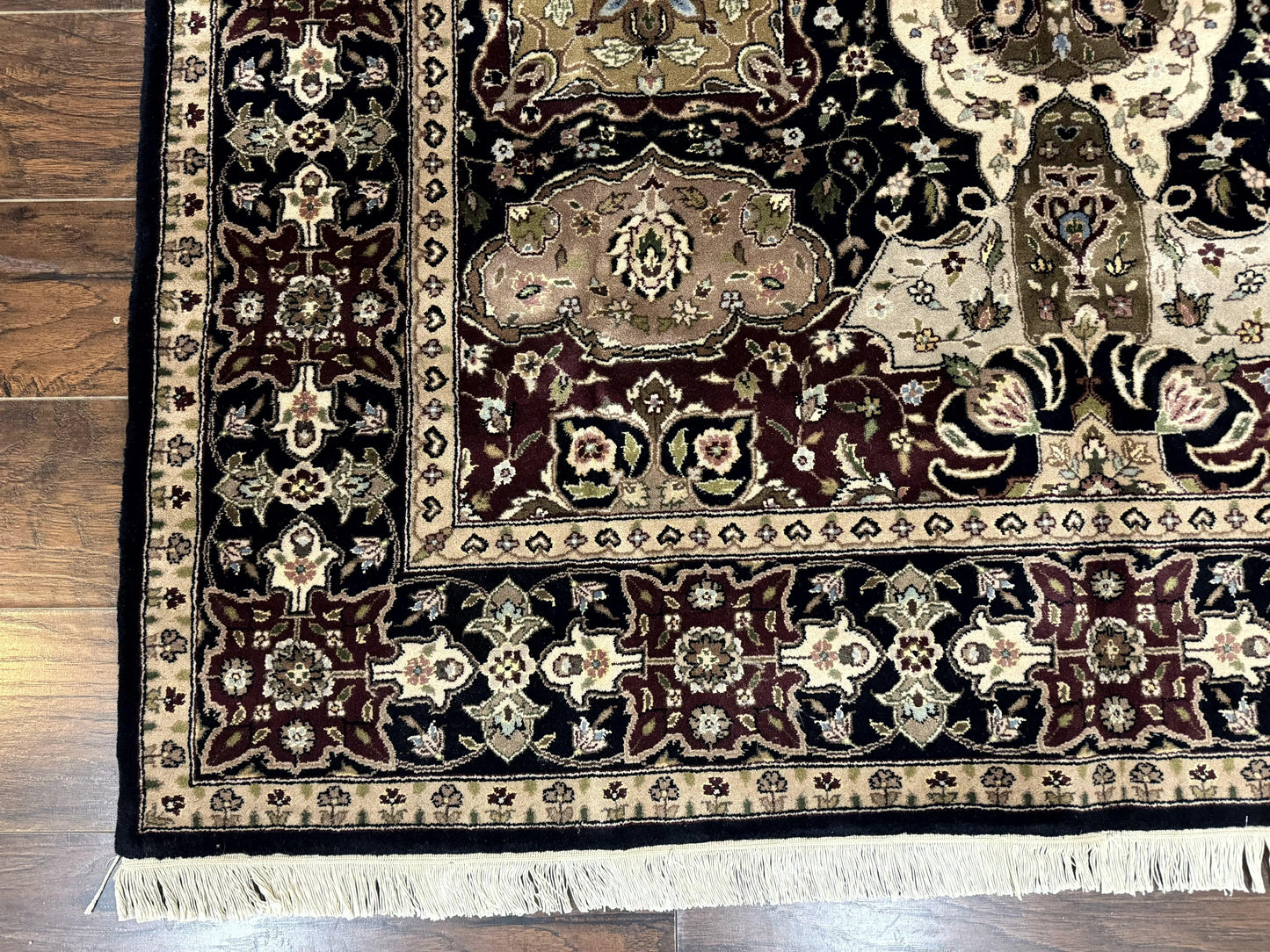 Pak Persian Rug 6x9 Hand Knotted Wool Silk Highlights Vintage Traditional Area Rug