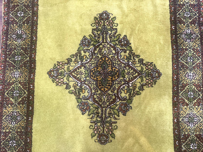 Moroccan Rug 6x8 Vintage Lime Green Wool Carpet Hand Knotted