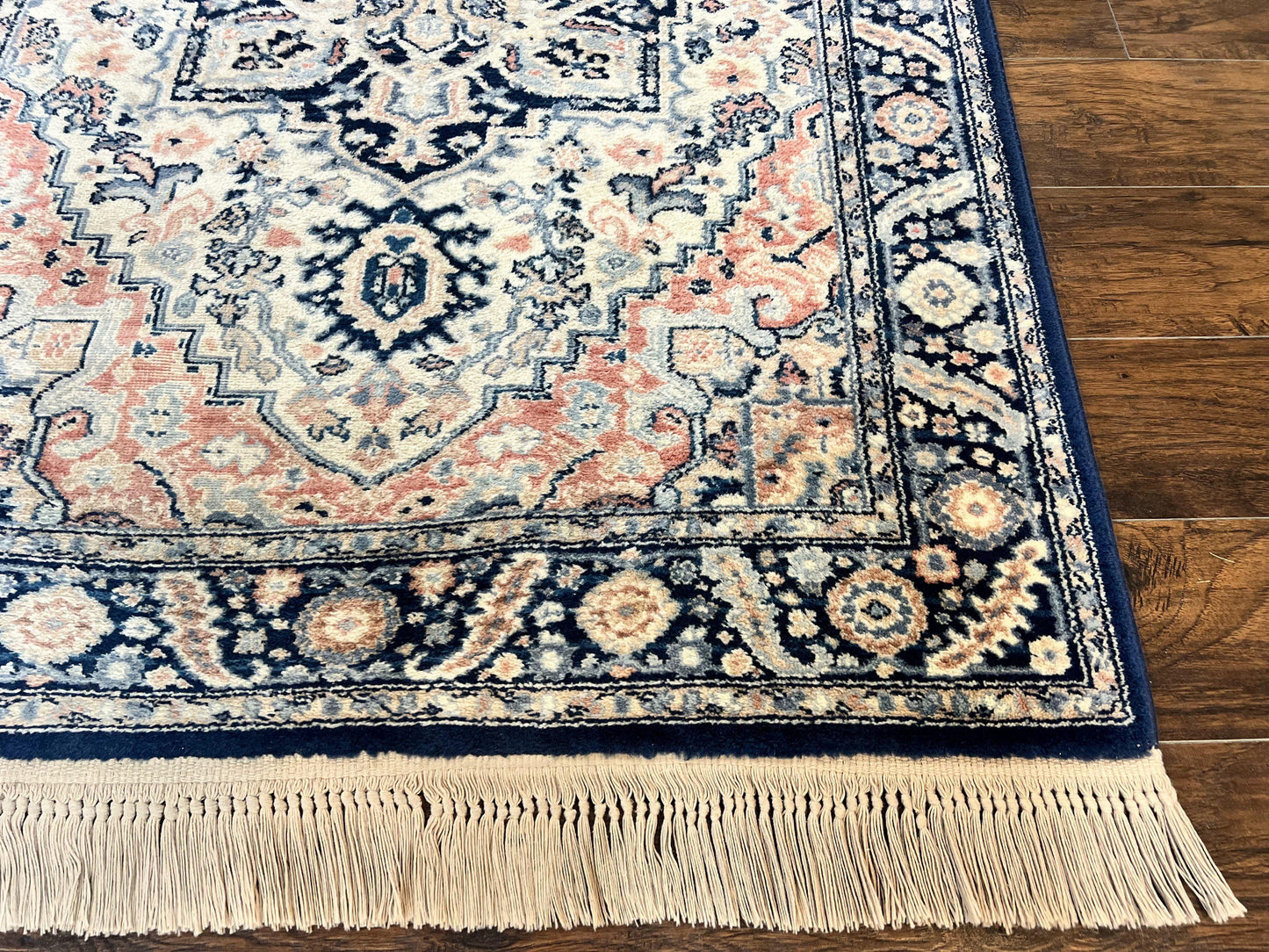 Karastan Blue Heriz Rug #748, Vintage Wool Karastan Carpet 4.3 x 6, Discontinued Original 700 Series Karastan Area Rug