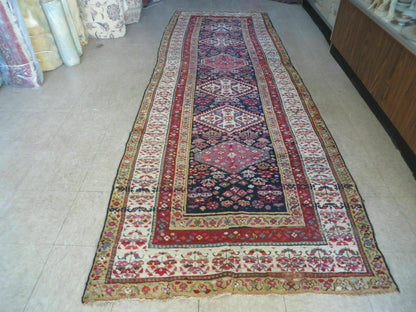 4' X11' Antique Handmade Turkish Anatolian Wool Corridor Kalegy Runner Rug