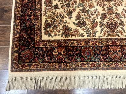 Karastan Rug 5.9 x 9, Ivory Sarouk #760, Wool Pile, Original 700 Series, Vintage