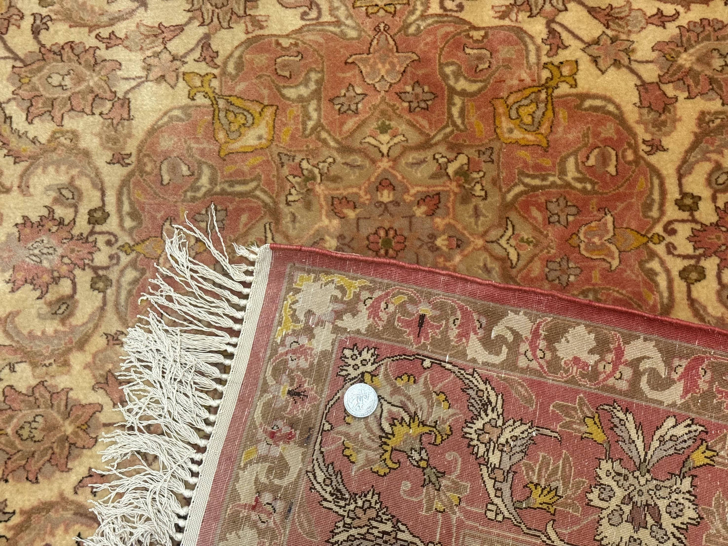 Persian Isfahan Rug 3x5 Fine 550 KPSI Kork Wool on Silk