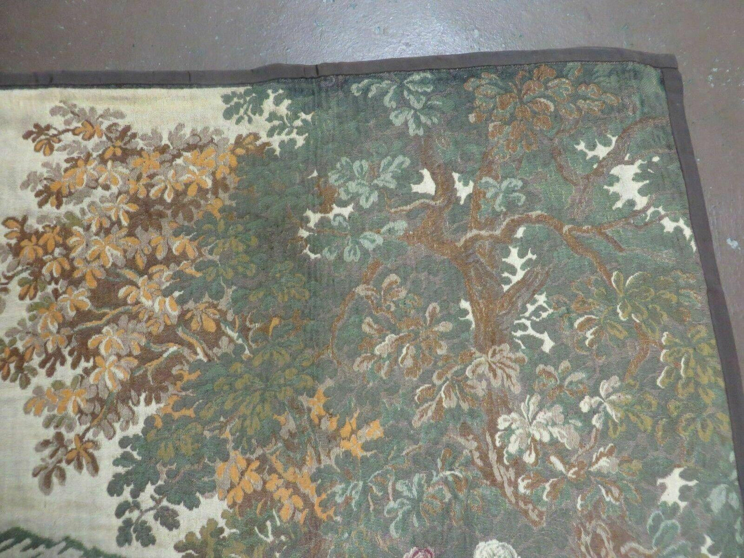 Belgian Hand Loomed Vintage Tapestry Victorian Design 41 By 56 Inches