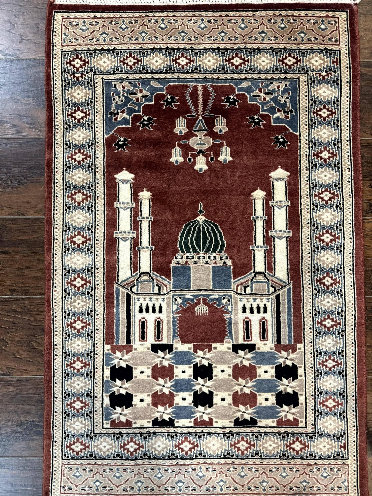 Small Pakistani Bokhara Prayer Rug 2.7 x 4