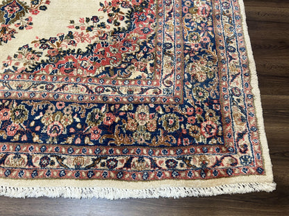 Persian Rug Hand Knotted Wool Hamadan 9x10 Antique Oriental Carpet