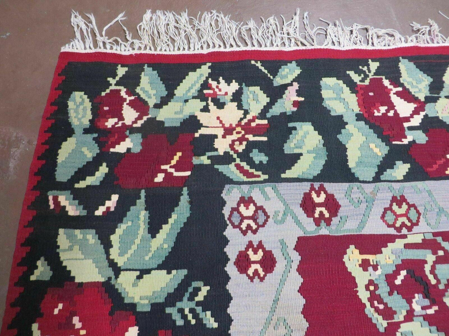 Kilim Rug 8x11 Handmade Flat Weave Karabagh Wool With Organic Dyes Vintage