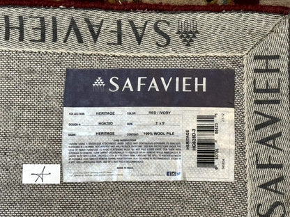 Floral Wool Rug 3x5 In Dark Red Safavieh Heritage Collection Pair B