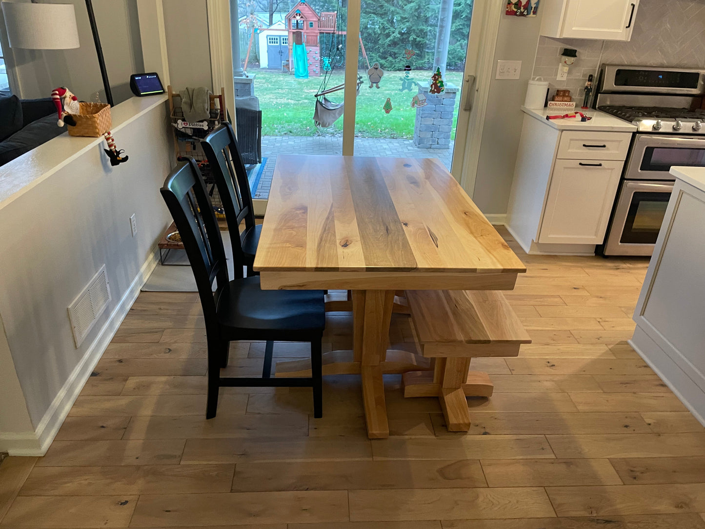 Terresa Style Leg Bench With Optional 2 Inch Thick Top And Sliding Legs