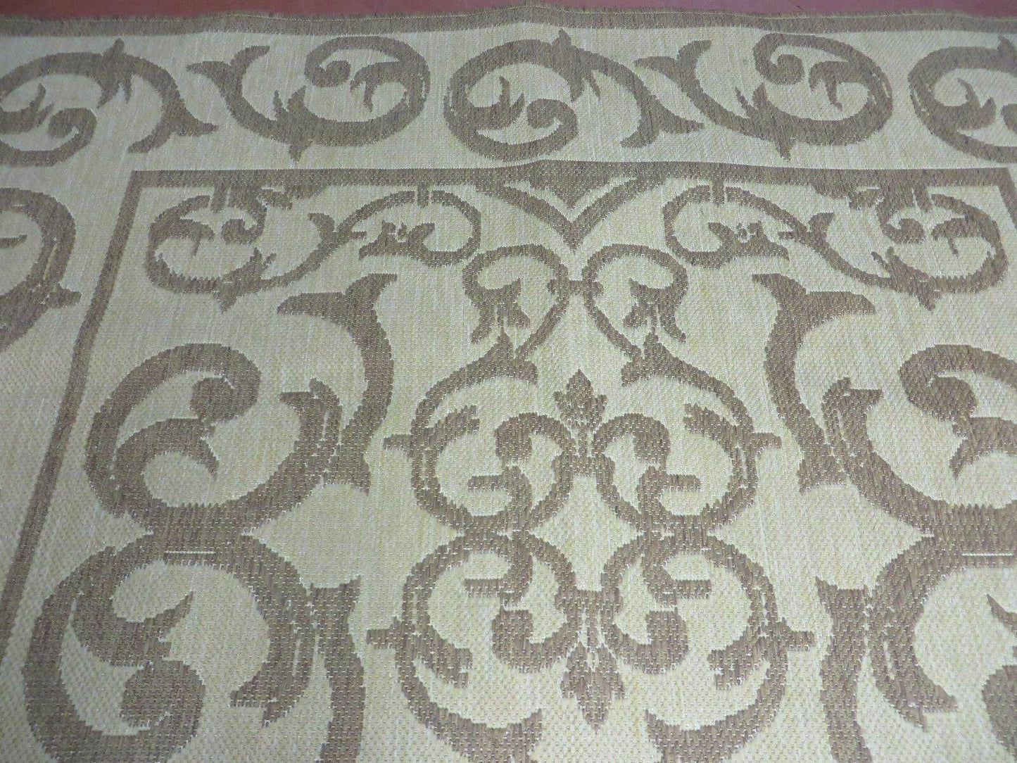 Jute Kilim Rug Natural Fiber Two Sided Flat Weave 5x7 Contemporary Carpet