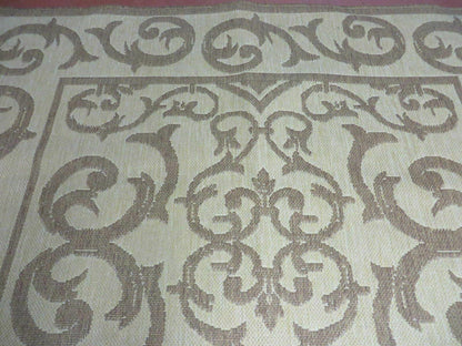 Jute Kilim Rug Natural Fiber Two Sided Flat Weave 5x7 Contemporary Carpet