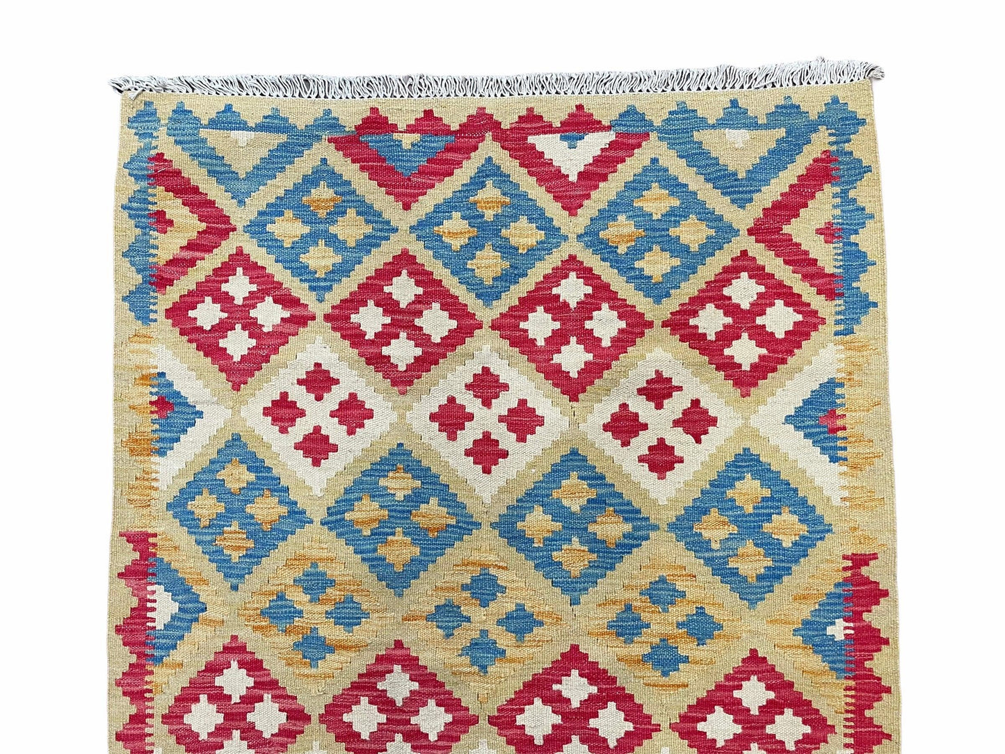 Kilim Rug 3x5 Multicolor Tribal Turkish Anatolian Wool Flatweave Area Rug